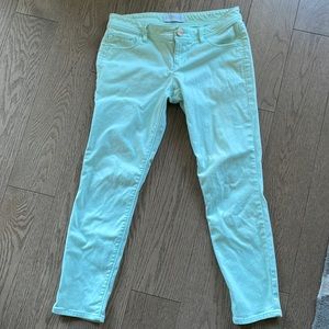 Express Light Teal Ankle Jeans Size 2